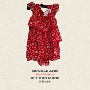 ❤️ Adorable Red Girls Ruffle Top – Perfect for Your Little Sweetheart! ❤️